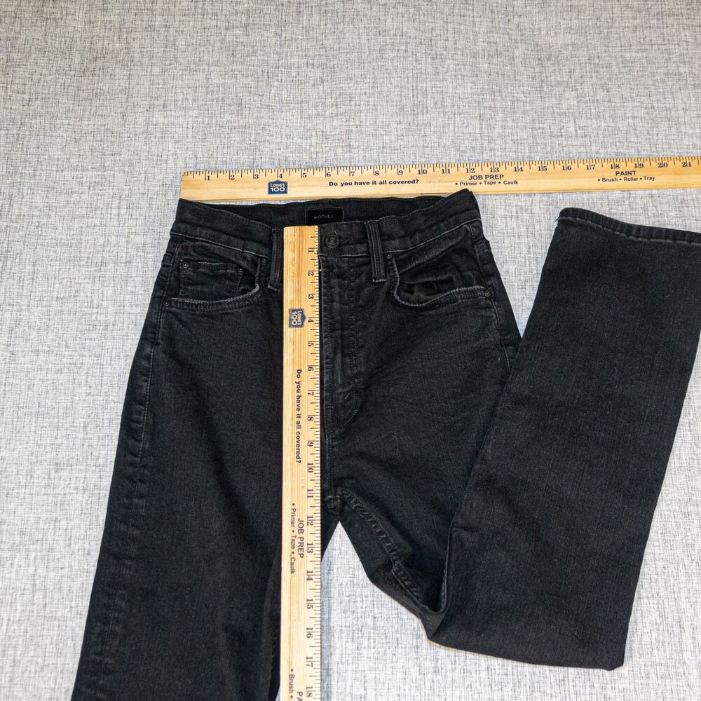 Mother Denim High Waisted Rider Ankle Jeans Black Not Guilty Sz 25 - Picture 11 of 12